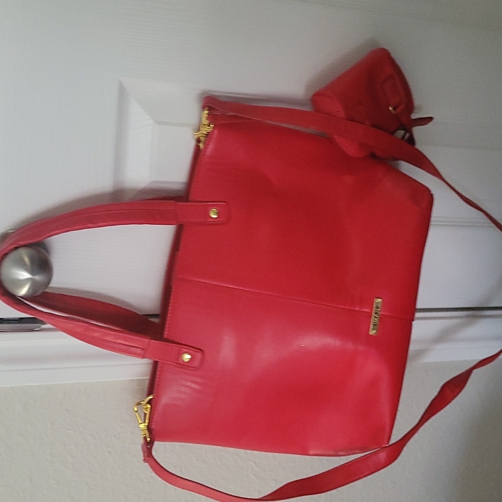 Iman red handbag